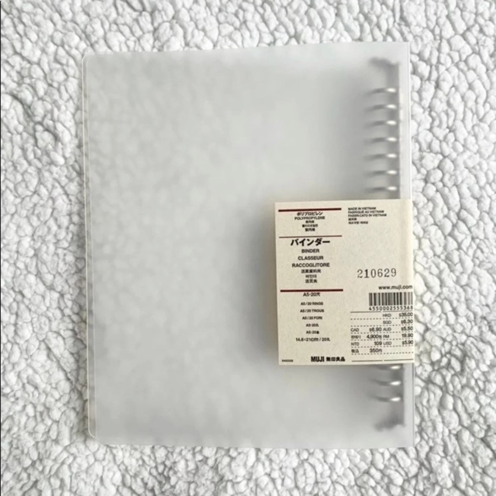 Muji A5 20 Ring Binders *free paper included*